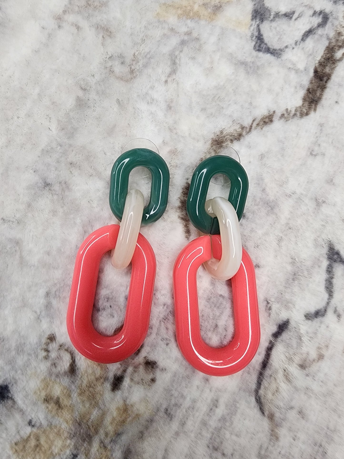 Pink Link Earrings