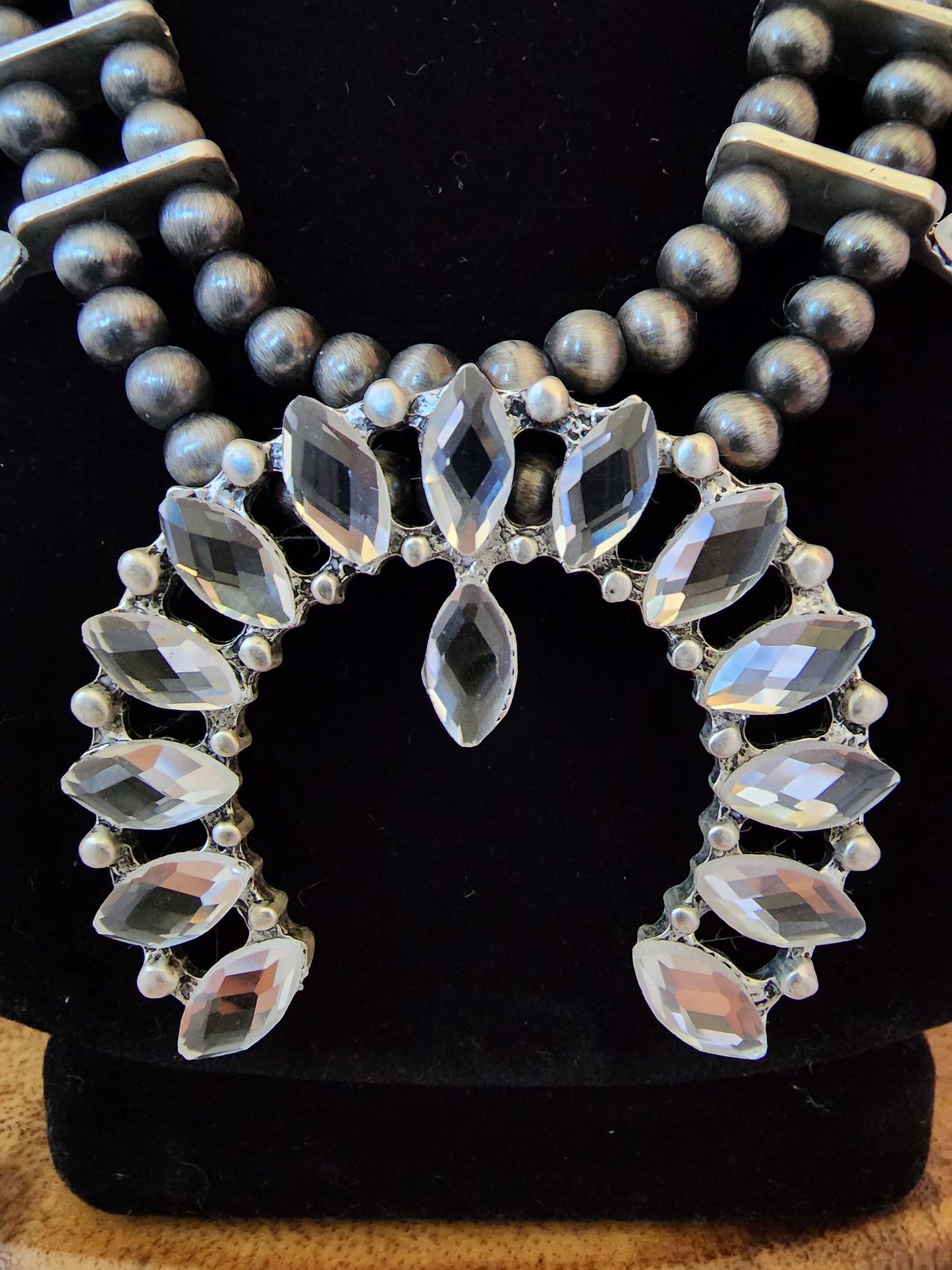 Crystal Squash Blossom Necklace