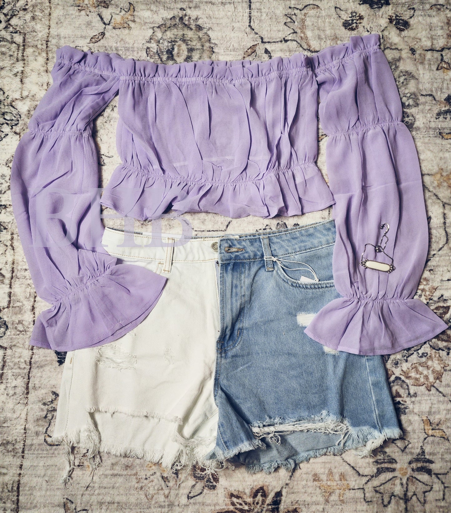 Lavender Southern Bell Crop Top