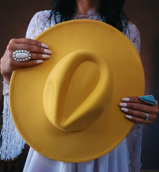 Teardrop Fedora Yellow