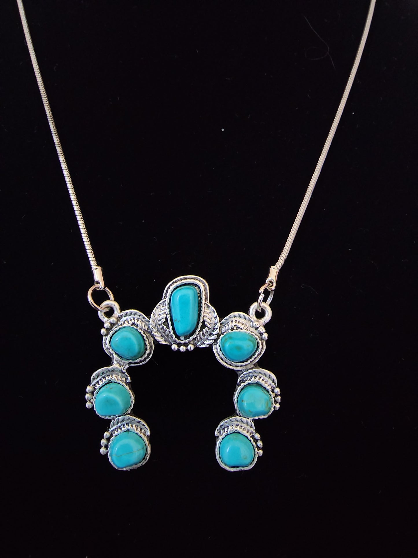 Turquoise Squash Blossom Necklace