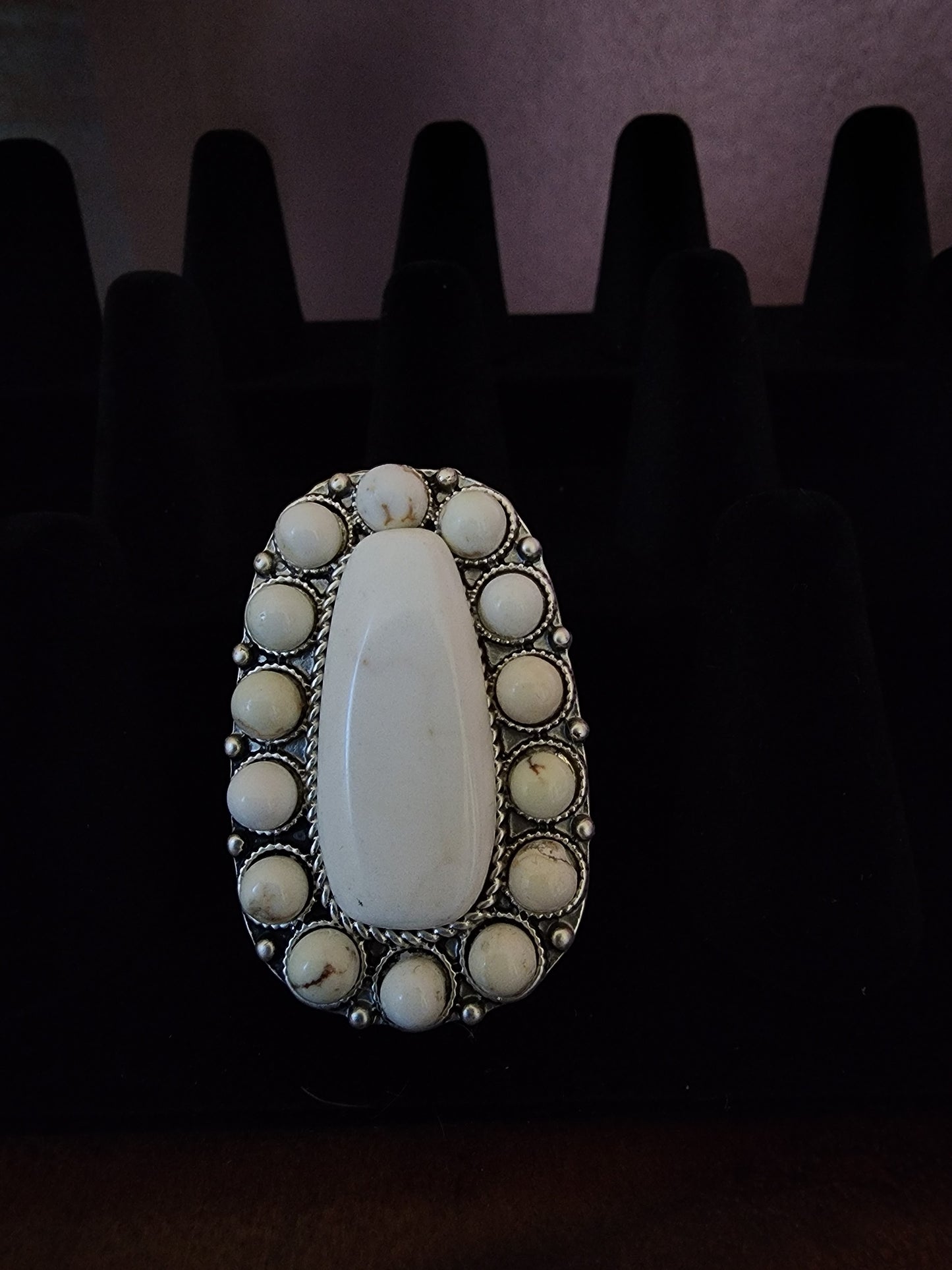 White Studded Ring